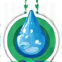 Water recycling process icon.